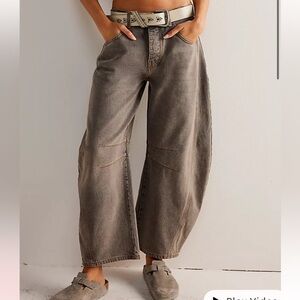 Free People Barrel Jeans